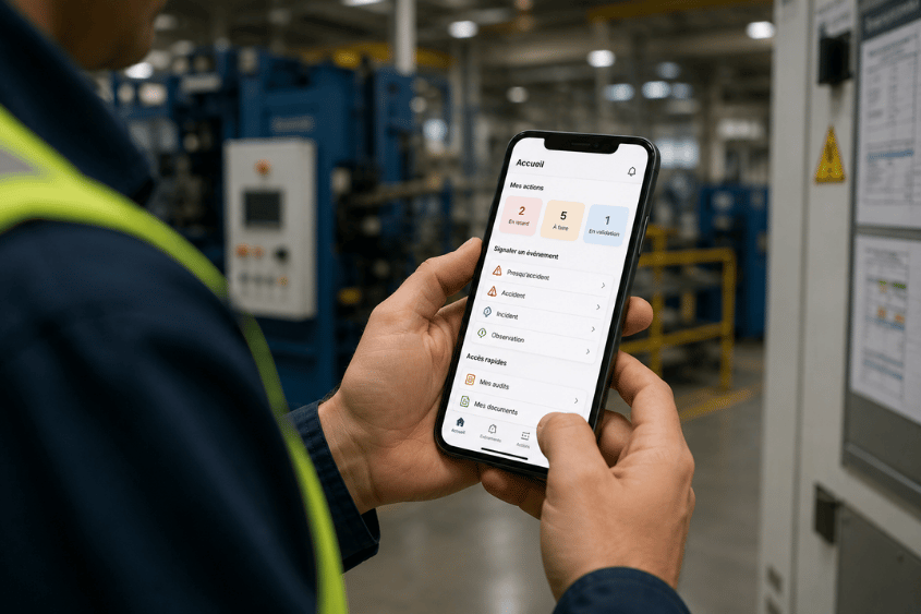 Application mobile QHSE Qualit&eacute; & S&eacute;curit&eacute;